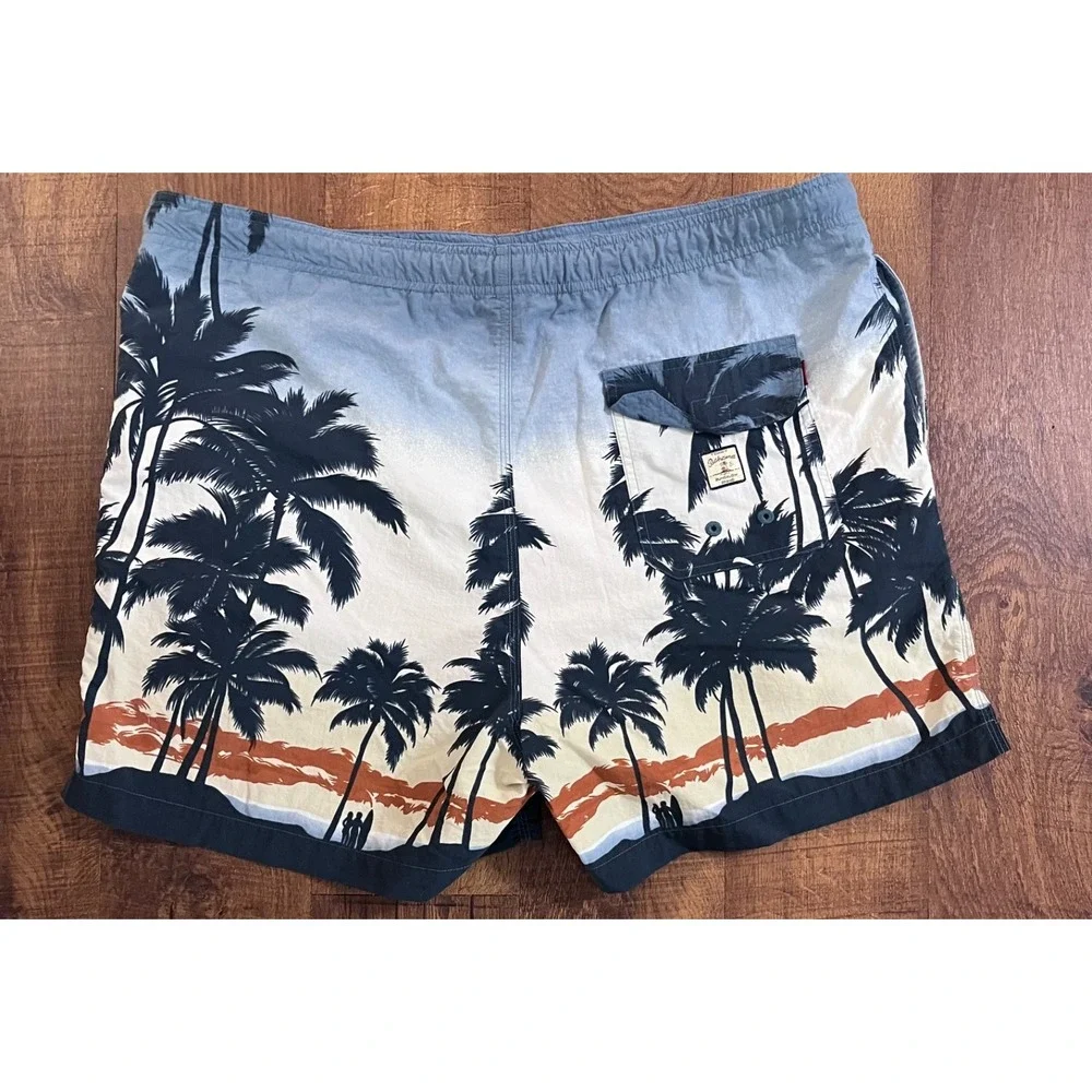 Tommy Bahama Swim Shorts Mens XL Drawstring Lined Hawaiian Swimming Trunks